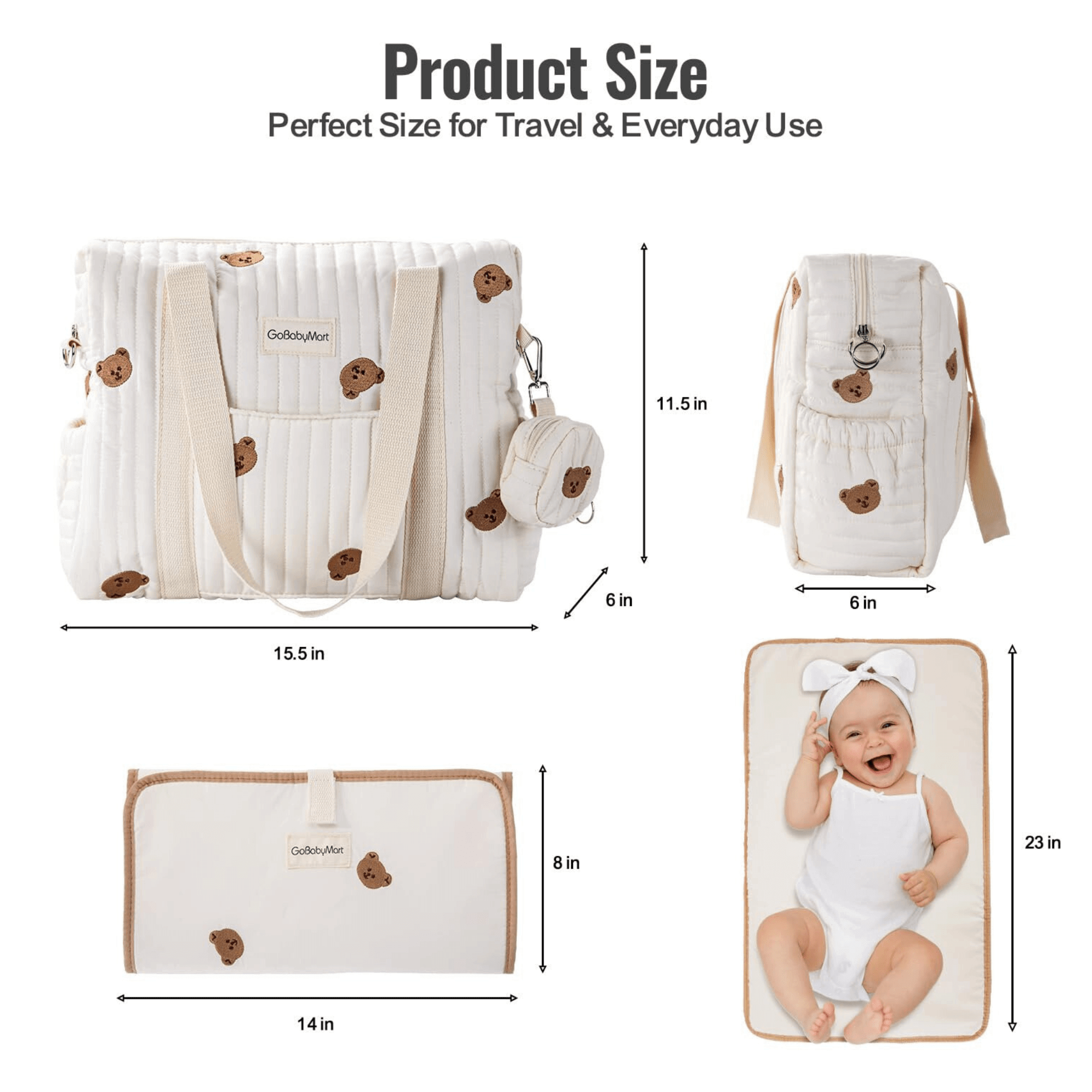 GoBaby Multifunctional Diaper Bag Tote - GoBabyMart