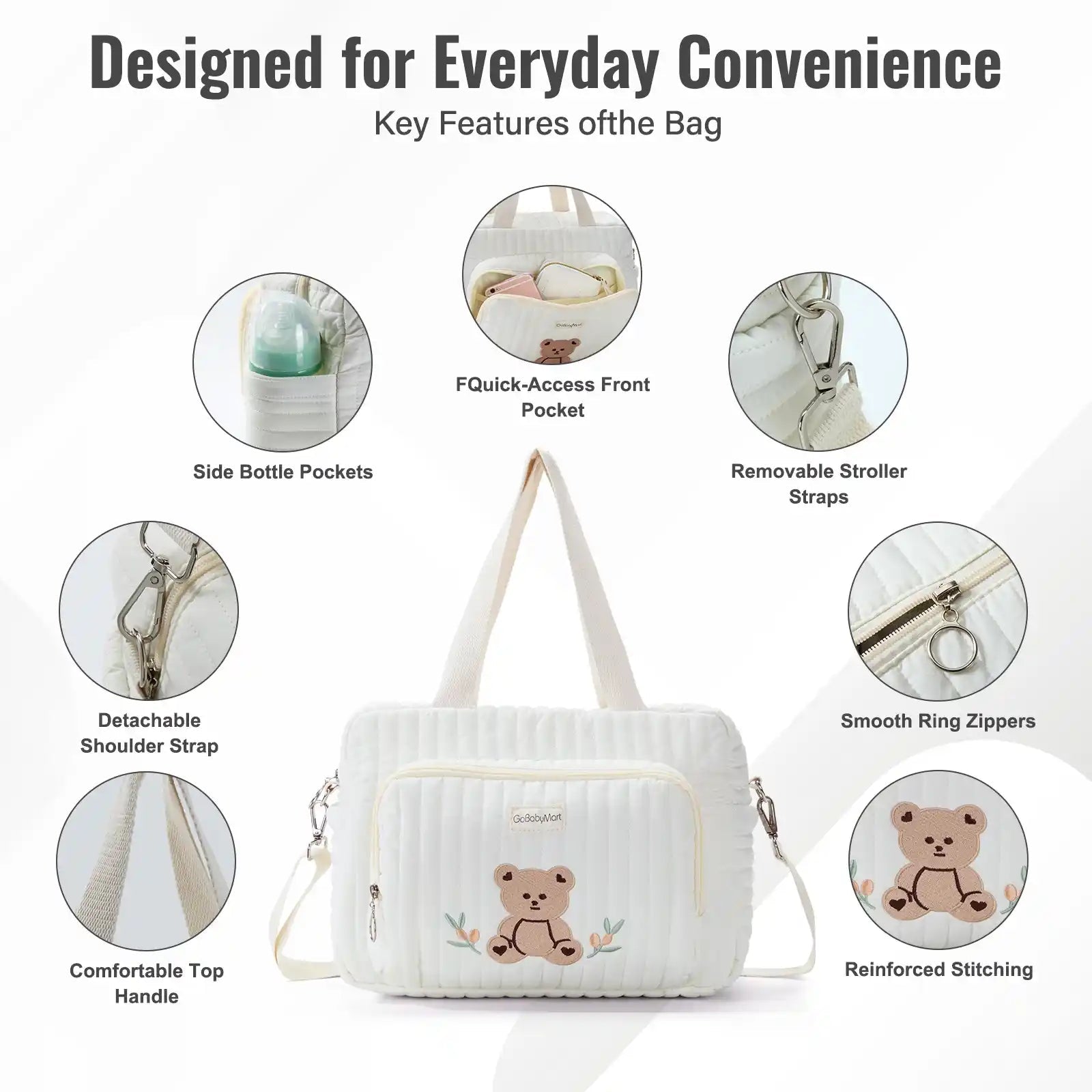 GoBabyMart Small Diaper Bag Tote - GoBabyMart
