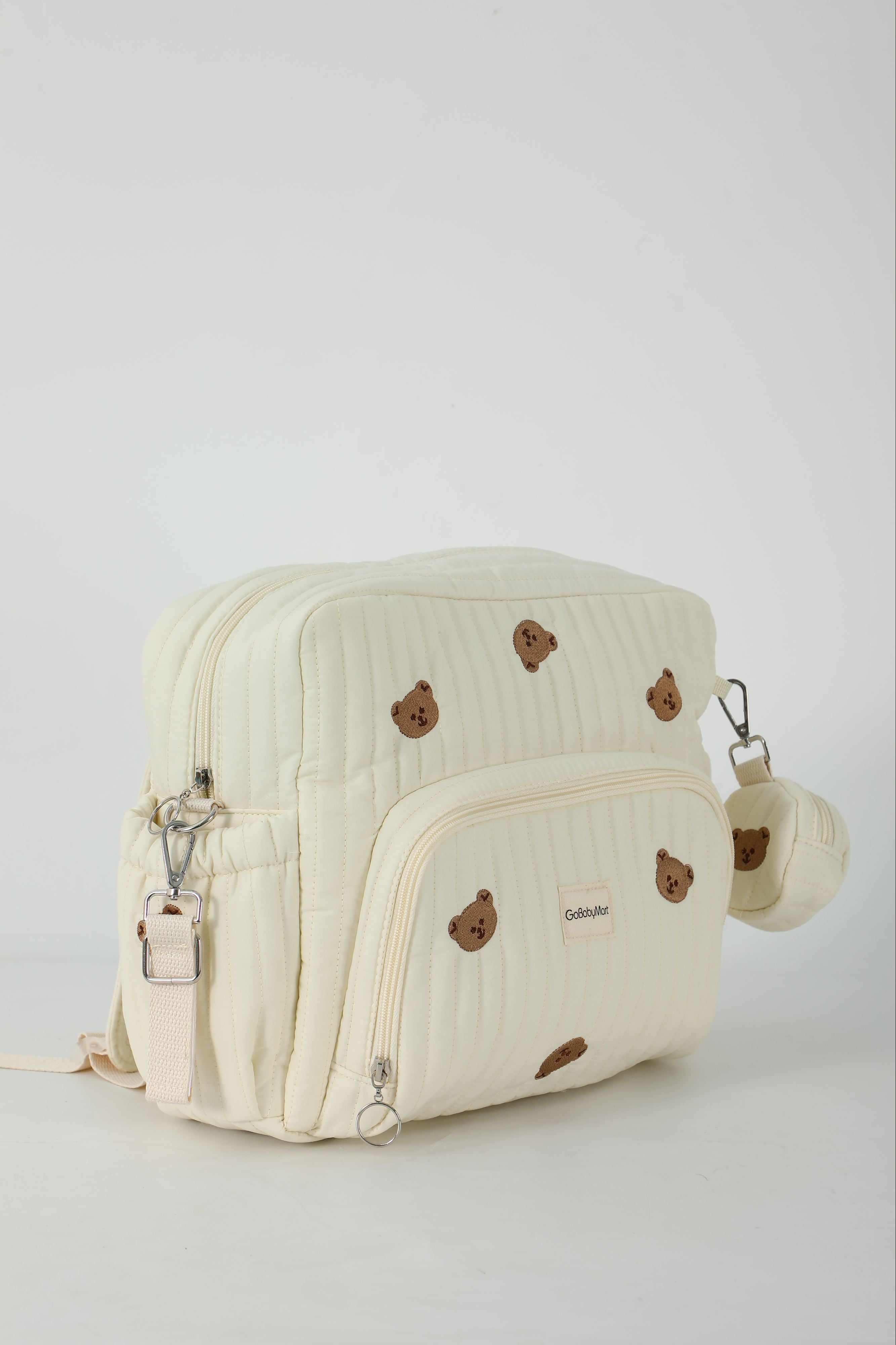 Diaper bag cute bears beige