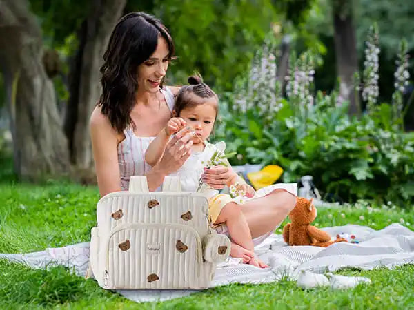 Diaper Bag with Mother and baby