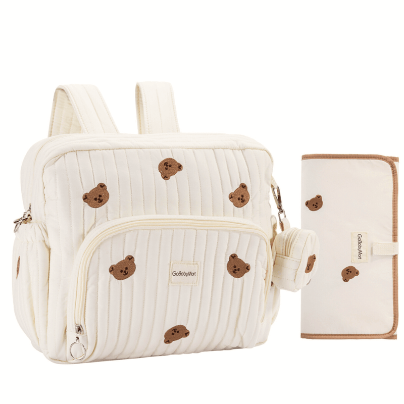 Convertible Diaper Bag Backpack for Moms | GoBabyMart Beige