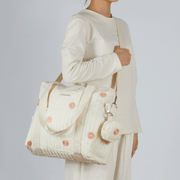 GoBaby Multifunctional Diaper Bag Tote - GoBabyMart #Color_Beige Flowers