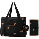 GoBaby Multifunctional Diaper Bag Tote - GoBabyMart #Color_Black Bears