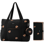 GoBaby Multifunctional Diaper Bag Tote - GoBabyMart #Color_Black Bears