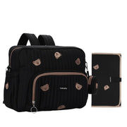 GoBabyMart Convertible Diaper Bag Backpack - GoBabyMart #Color_Black - Bears