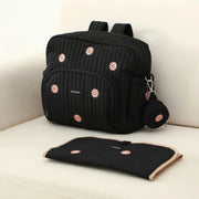 GoBabyMart Convertible Diaper Bag Backpack - GoBabyMart #Color_Black - Flowers