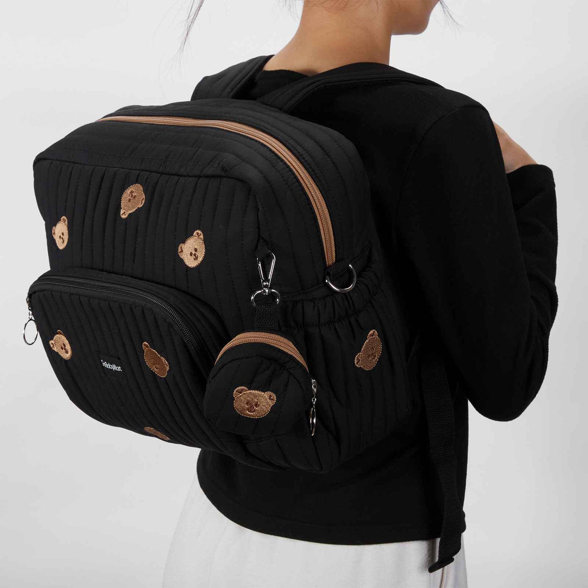 GoBabyMart Convertible Diaper Bag Backpack - GoBabyMart #Color_Black - Bears