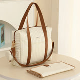 GoBabyMart Plain Quilted Diaper Bag Tote - GoBabyMart