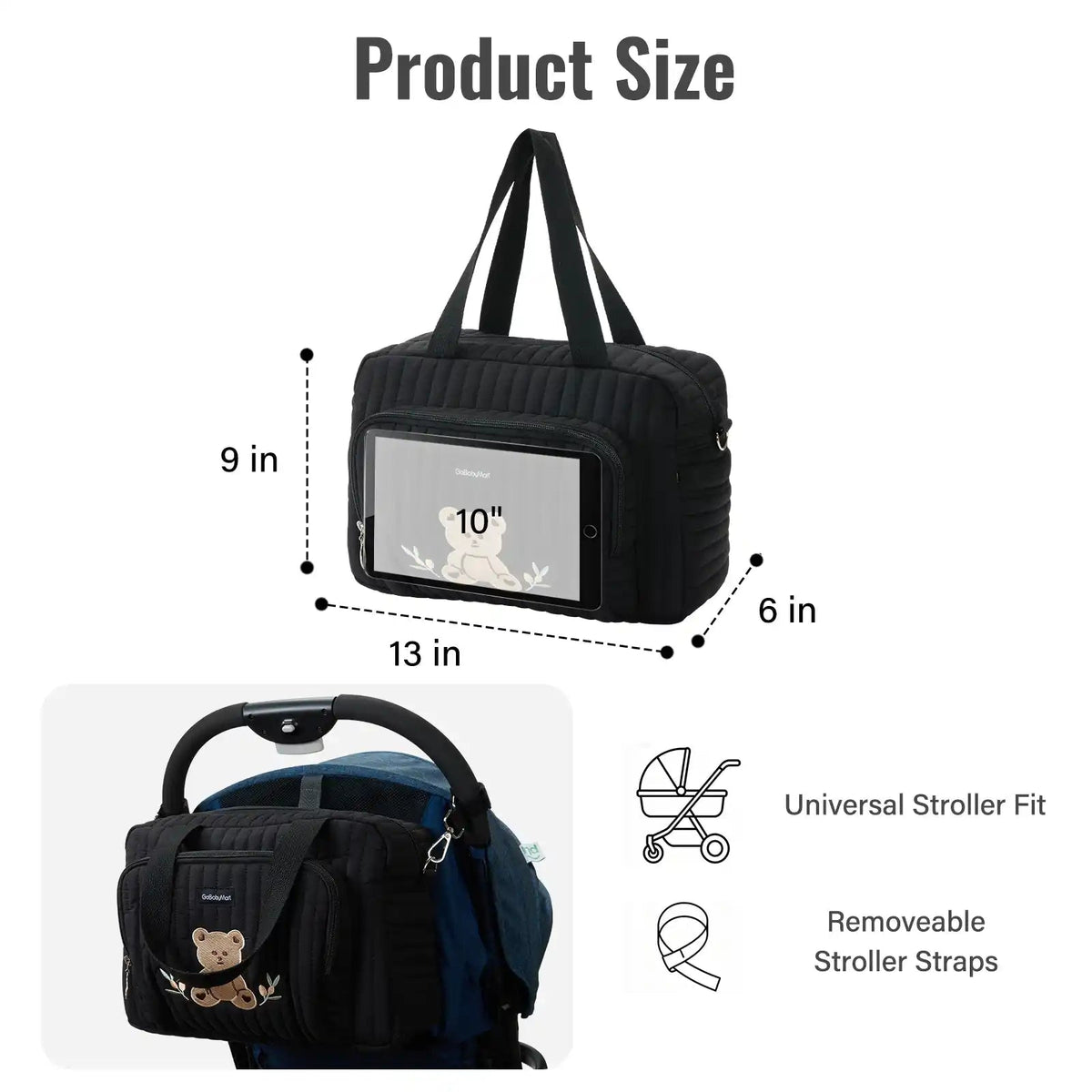 GoBabyMart Small Diaper Bag Tote - GoBabyMart