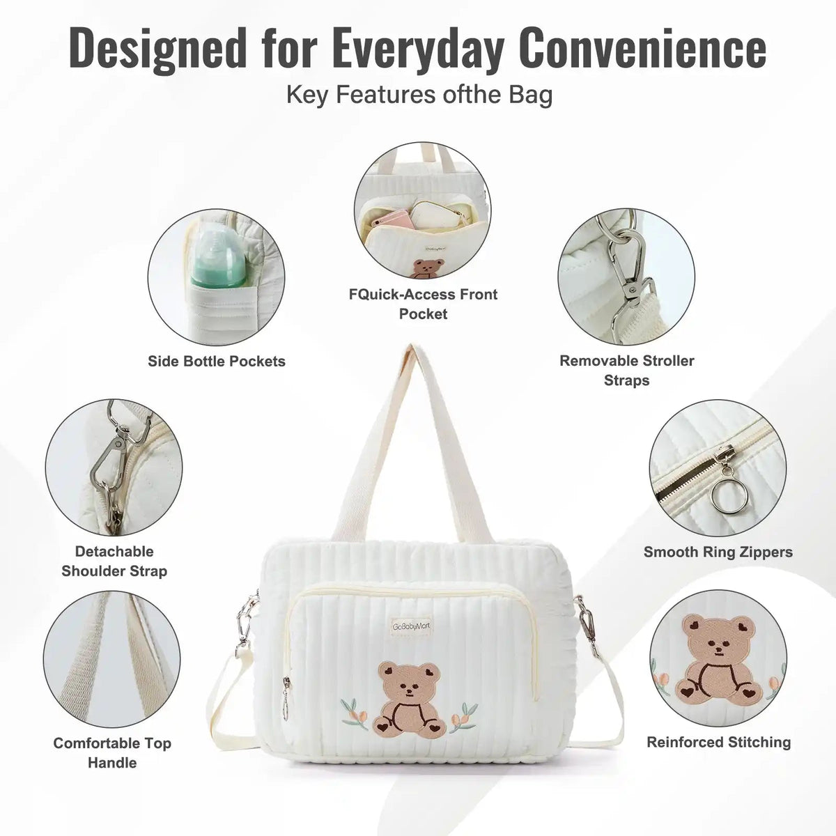 GoBabyMart Small Diaper Bag Tote - GoBabyMart